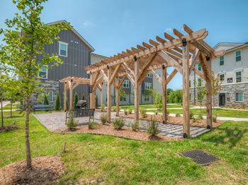 Outdoor pergolas with grills